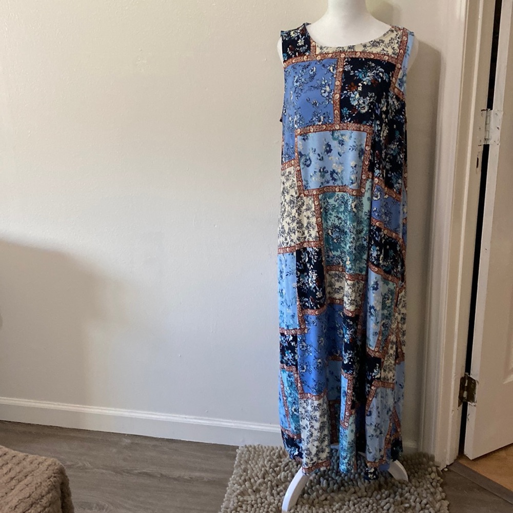 J jill sleeveless maxi dress size LP